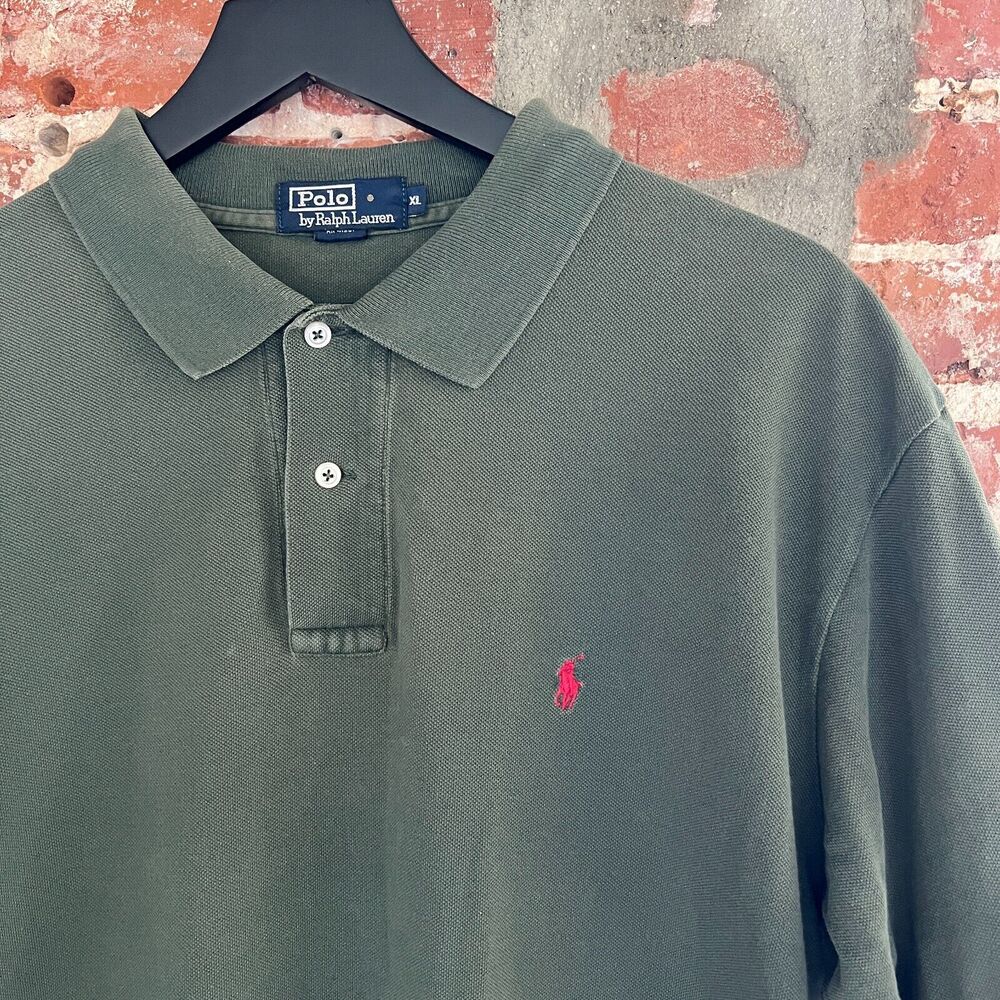 Vintage Polo Ralph Lauren Mens Golf Polo Green Perfect Faded XL